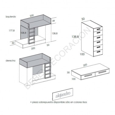 ▷ Litera Tren D1 Tegarmobel - Bebeydecoracion