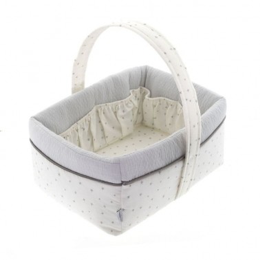 CUNA NIDO BEBE LIBERTY 55X90X15 CM GRIS