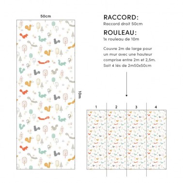 Papel pintado Woodland Ardillas