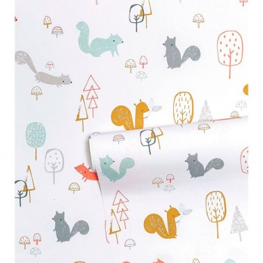 Papel pintado Woodland Ardillas