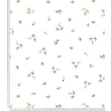 Papel pintado Floral Snow Blanco