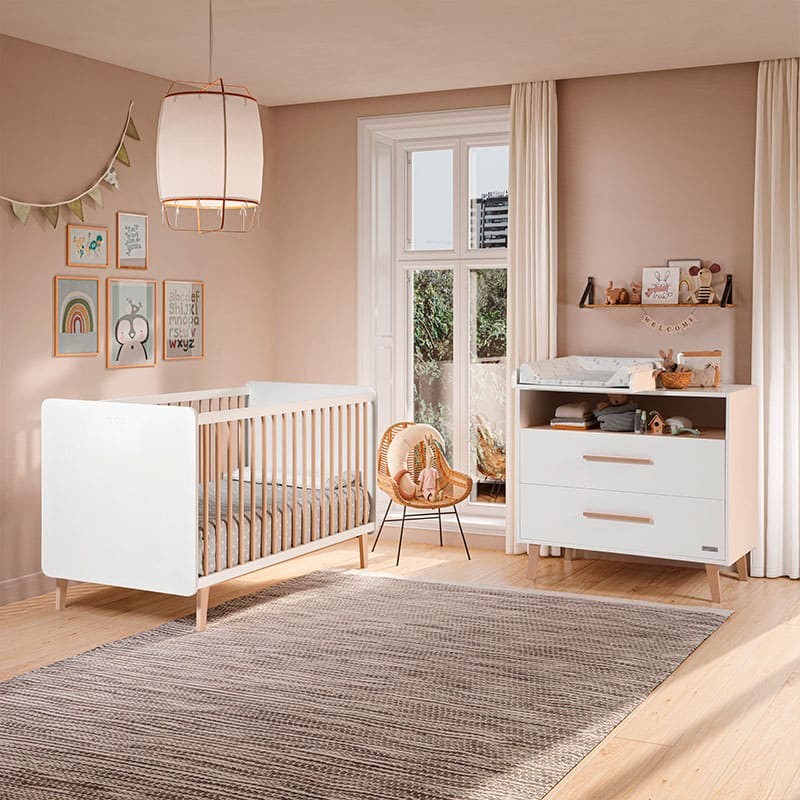 ▷ Habitacion bebe con maxicuna y cómoda Elemental - Bebeydecoracion