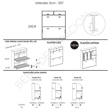 Litera abatible horizontal Tegar