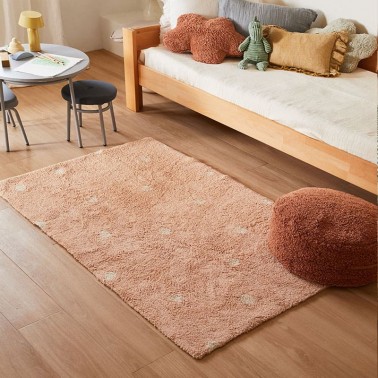 Alfombra lavable Mini Dots Rose