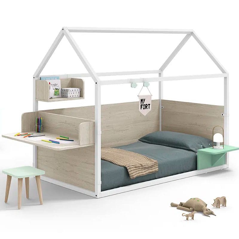 Cama casita con escritorio