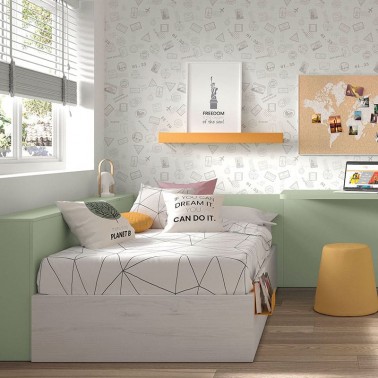 Cama con canape horizontal