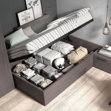 Cama con canape horizontal