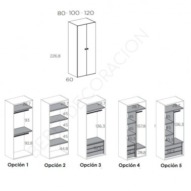 ▷ Armario una puerta y cajones de Tegarmobel - Bebeydecoracion