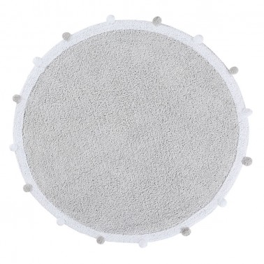 alfombra lavable bubbly gris claro lorena canals