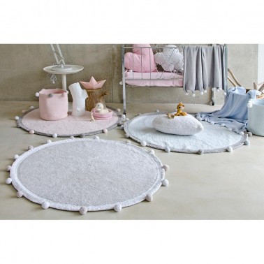 Alfombra lavable Bubbly Gris claro