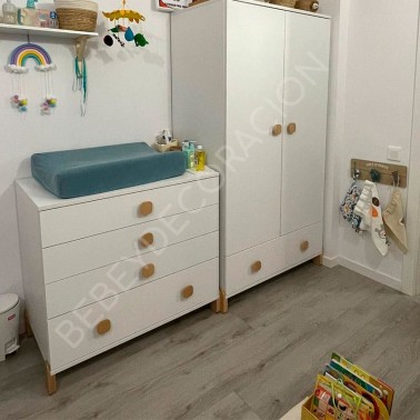 ▷ Habitacion bebe con maxicuna y cómoda Elemental - Bebeydecoracion