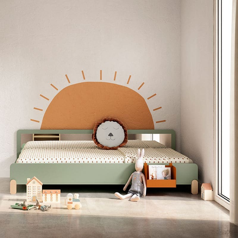 ▷ Cama infantil con trasera de espejo Arco Iris - Bebeydecoracion