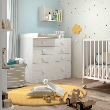 Comoda con cambiador Martha de Micuna - Bebeydecoracion  Cambiador bebe  mueble, Muebles para bebe, Muebles comodas