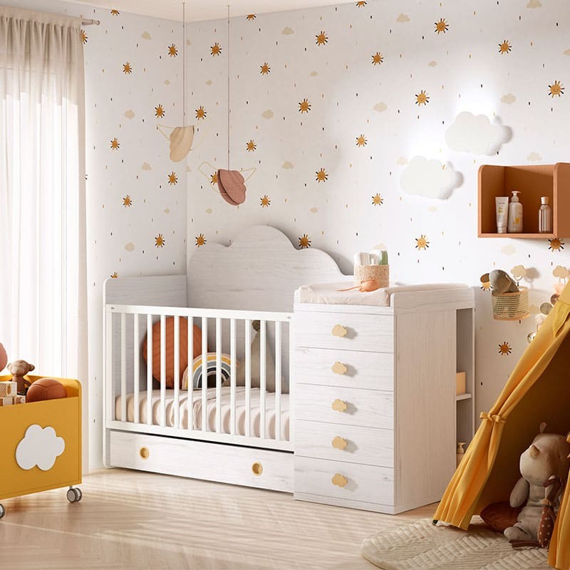 ▷ Habitacion bebe con cuna convertible Grow y armario