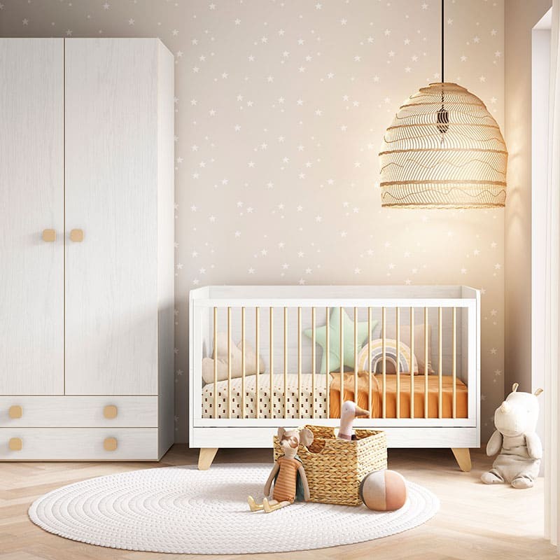 ▷ Habitacion bebe con maxicuna y cómoda Elemental - Bebeydecoracion