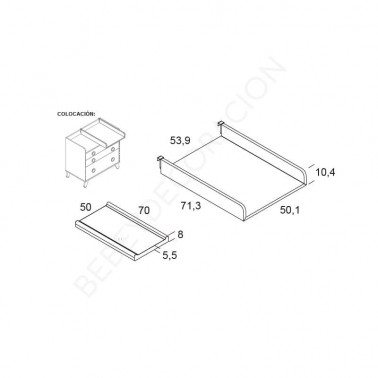 Estructura Cambiador comoda convertible