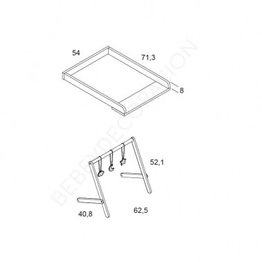 Cambiador para comoda con Baby Gym