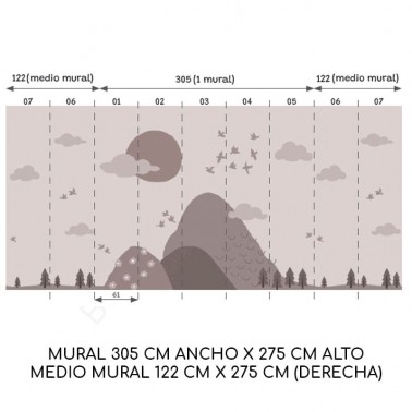 Mural decorativo Mountains