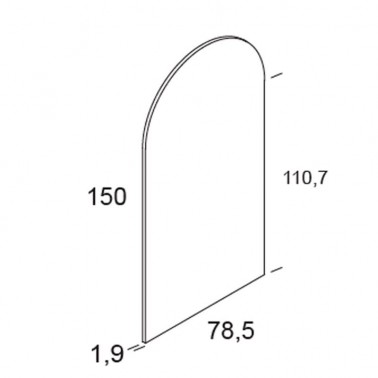 Panel Semicirculo para pared