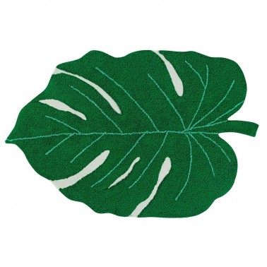alfombra lavable monstera leaf lorena canals