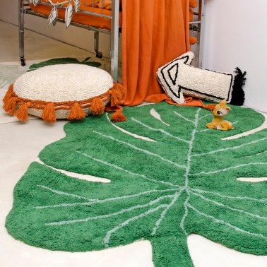 ▷ Alfombra lavable Monstera Vintage Nude- Bebeydecoracion