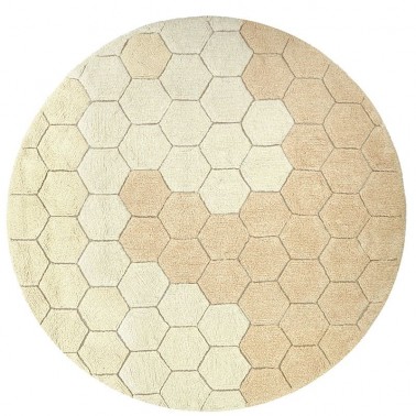 Alfombra lavable Honeycomb Golden