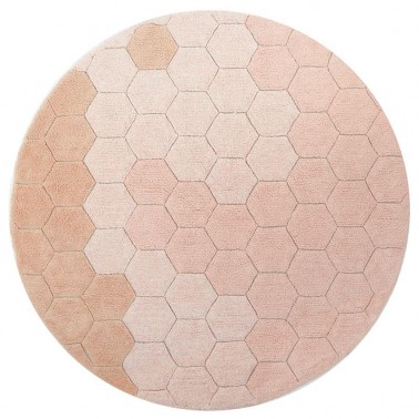 Alfombra lavable Honeycomb Rosa