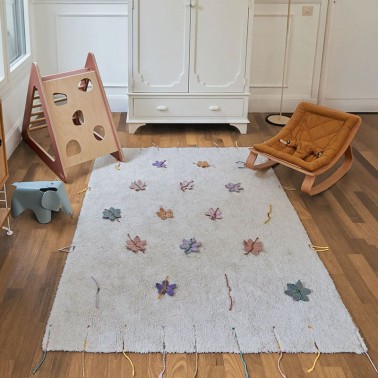 ▷ Alfombra lavable Redonda Dots Blue Sage - Bebeydecoracion