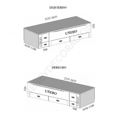 Cama Compactblock con cajones laterales