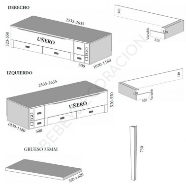 Habitacion Cama Compactblock con escritorio