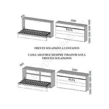 Cama abatible horizontal Montes