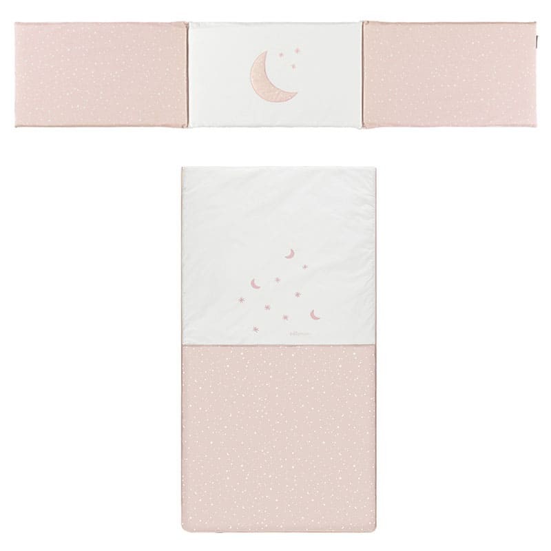 Colcha y protector de cuna Cosmos Rosa