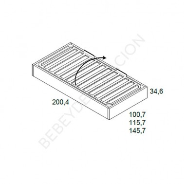 Cama con canape horizontal