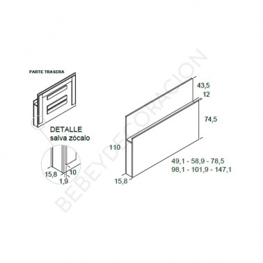 Cabezal recto con estante Ros
