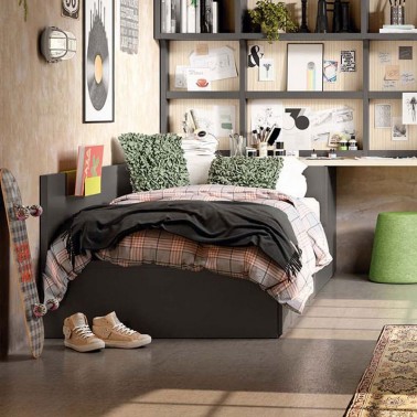 Cama compacta con nido elevable Twin