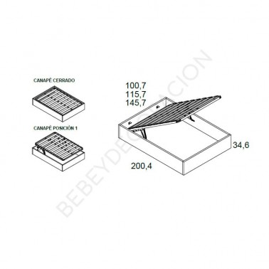 Canape doble elevacion