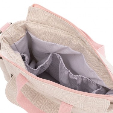 Bolso maternal Pack Lino Rosa