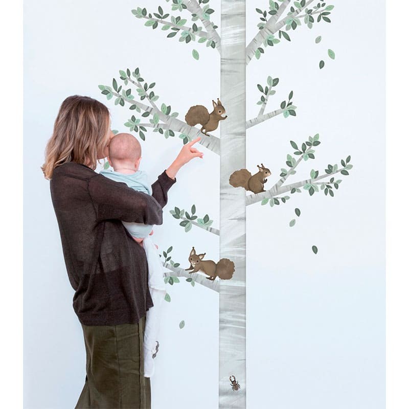 Vinilo Ardillas Gran Arbol