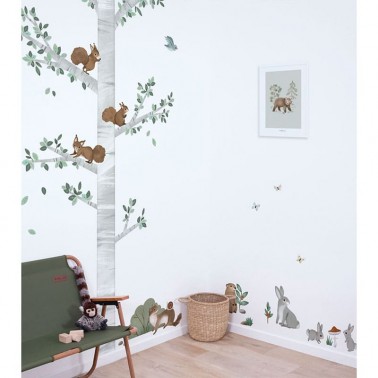 Vinilo Ardillas Gran Arbol