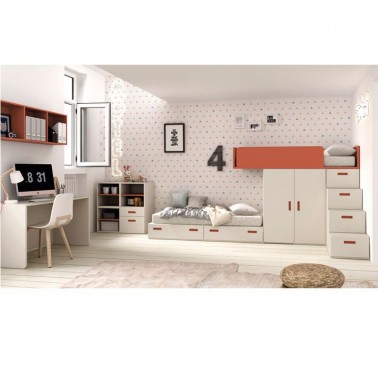 Habitacion con convertible y cama tren