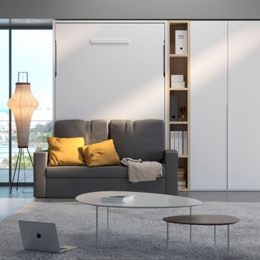 Cama abatible vertical con sofa Tegar