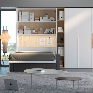Cama abatible vertical con sofa Tegar