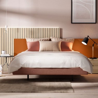 Cama aro recto tapizado Ros