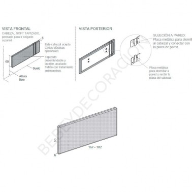 Cabezal tapizado Soft Ros