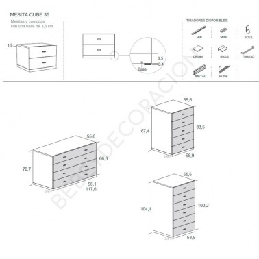 Comoda Cube 35 Ros