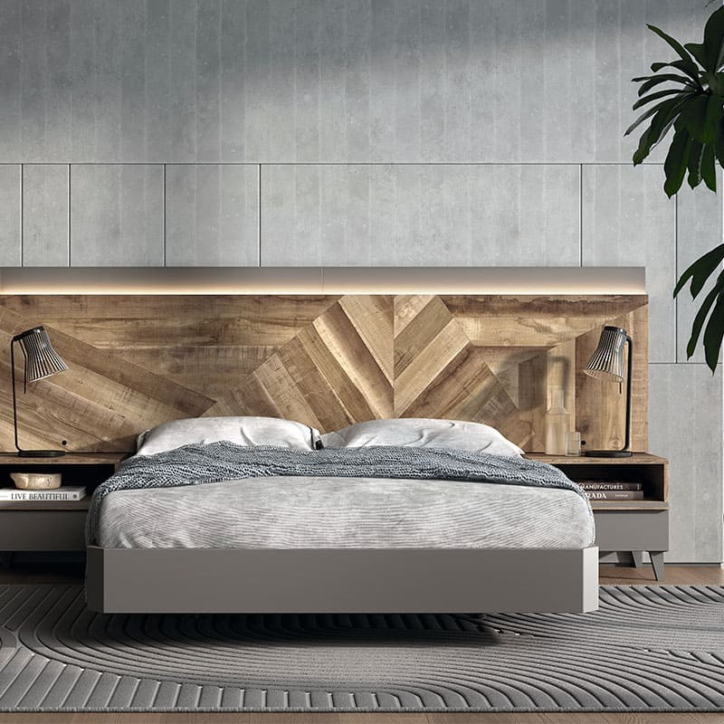 Cama con largueros chaflan Montes