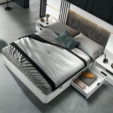 Cama cajones laterales y arcon a suelo