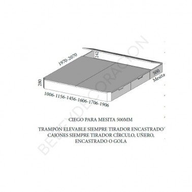 Cama cajones laterales y arcon a suelo