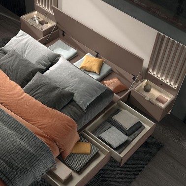 Cama cajones laterales y arcon volada