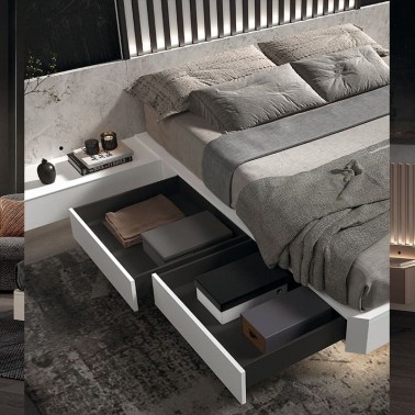 Cama cajones laterales y arcon volada
